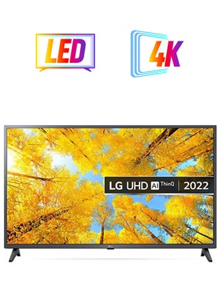 تليفزيون بشاشة مقاس 50 بوصة بدقة فائقة الوضوح وجودة 4K، تصميم شاشة سينما بتقنية HDR أكتيف ونظام ويب وتقنية الذكاء الاصطناعي ثين كيو الذكية 50UQ75006LG أسود - pnsku/N53343708A/45/_/1749037432/64c889c1-b162-4dc2-ae3c-28ea1994299e