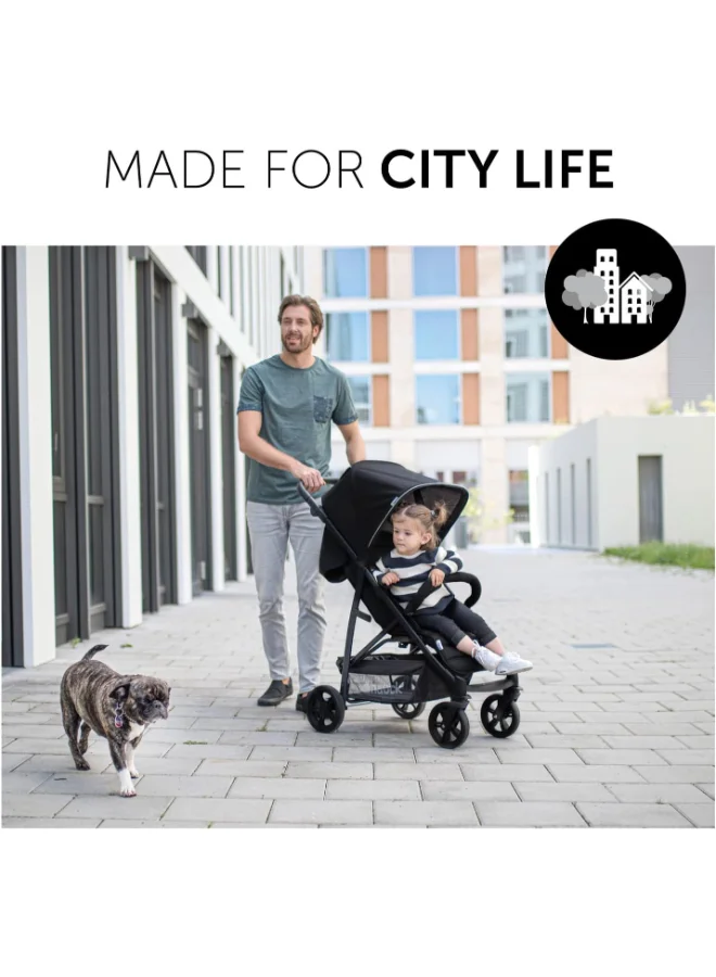 hauck Pushchair Rapid 4, Stroller 25 Kg (22 Kg Child + 3 Kg Basket), Small Folding Stroller With Lying Postion, Height - Adjustable, Large Shopping Basket, Petrol