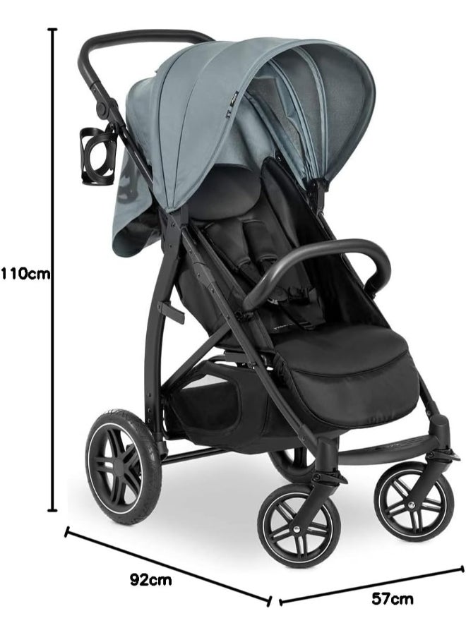 hauck - Rapid Buggy 4D, Up To 25 Kg, Quick Folding, Sun Canopy Upf 50+, Rubber Wheels, Drink Holder, Height Adjustable, Reclining Position, Easy To Wipe Clean, Large Shopping Basket, Jungle - Green - Image 1