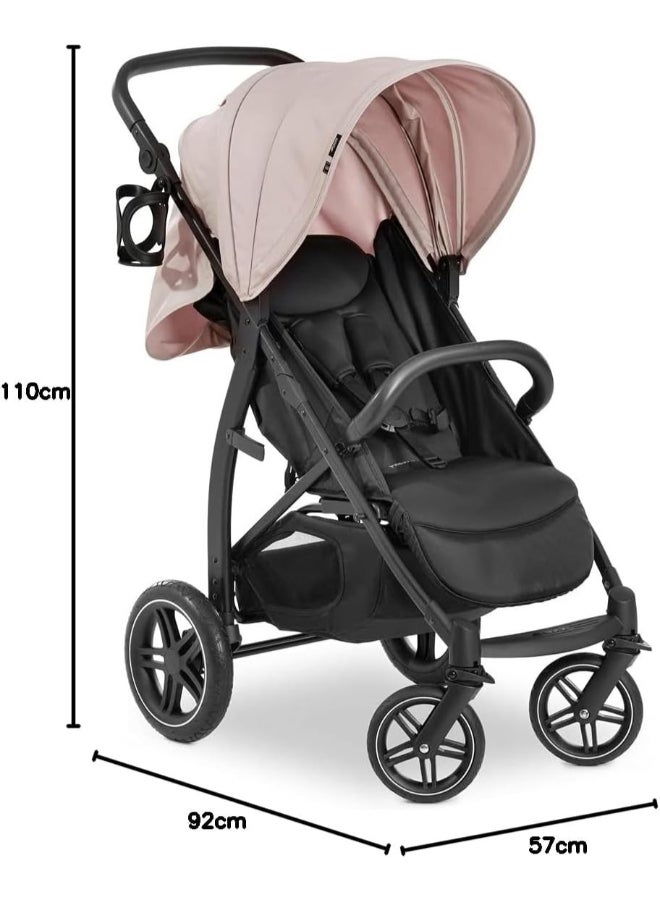hauck - Rapid Buggy 4D, Up To 25 Kg, Quick Folding, Sun Canopy Upf 50+, Rubber Wheels, Drink Holder, Height Adjustable, Reclining Position, Easy To Wipe Clean, Large Shopping Basket - Pink - Image 1
