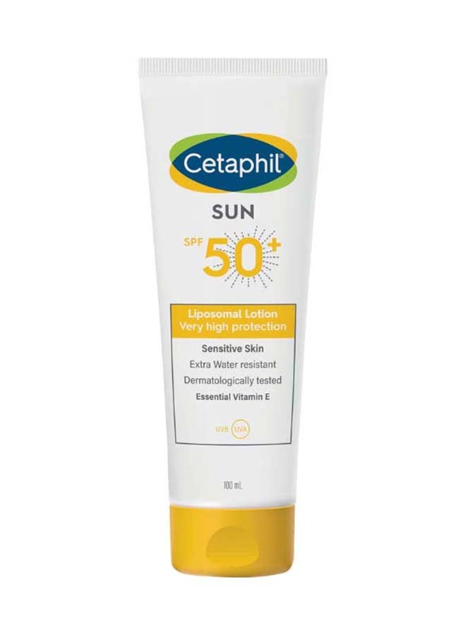 Cetaphil Sun Liposomal Lotion Spf 50+, Face And Body Moisturizer Sunscreen For Sensitive Skin, Very High Protection And Extra Water Resistant, Contains Essential Vitamin E And Aloe Vera, Unscented White White 100ml - Image 1