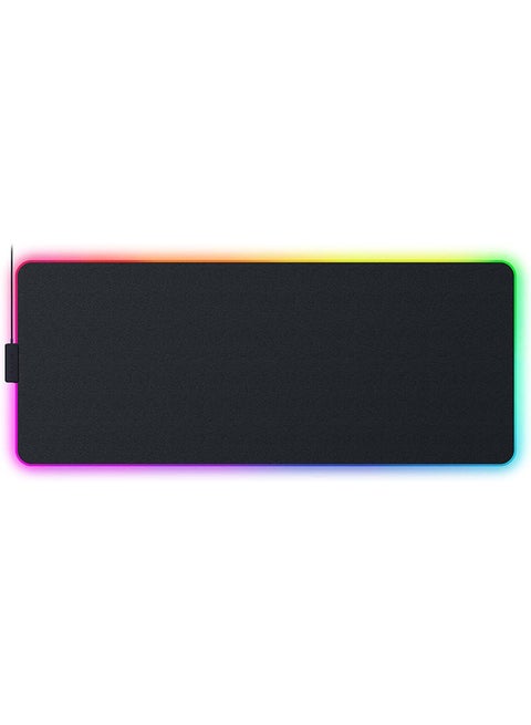 Razer Strider Chroma Hybrid Gaming Mouse Mat, 19 Razer Chroma RGB Lighting Zones, Extended Size, Anti slip Base, Warp and Water resistant, Seamless Edges - Black