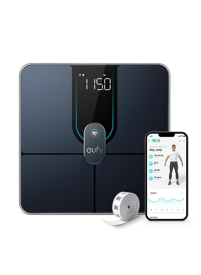 eufy Smart Scale P2 Pro Weight Scale With Wi-Fi Bluetooth 16 Measurements Including Heart Rate Body Fat Bmi Muscle And Bone Mass 3D Virtual Body Mode 50 G/0.1 Lb - Image 1