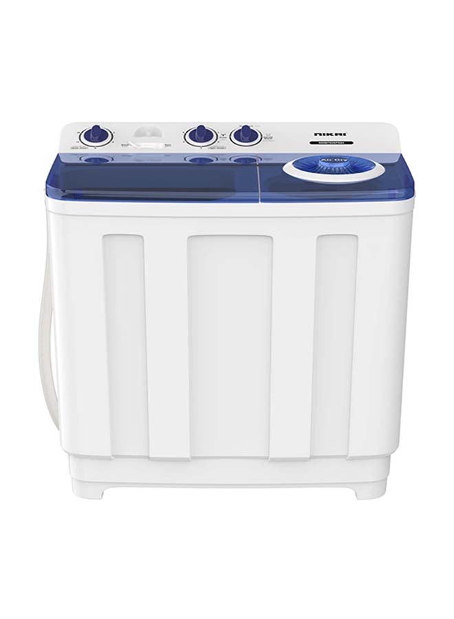 NIKAI 5kg Twin Tub Semi-Automatic Washing Machine | 4.5 kg Spin Capacity | Silent Operation | Rust-Free Plastic Body | Quick Wash | Shock-Proof Design | Water-Efficient 220 W NWM700SPN24 White 