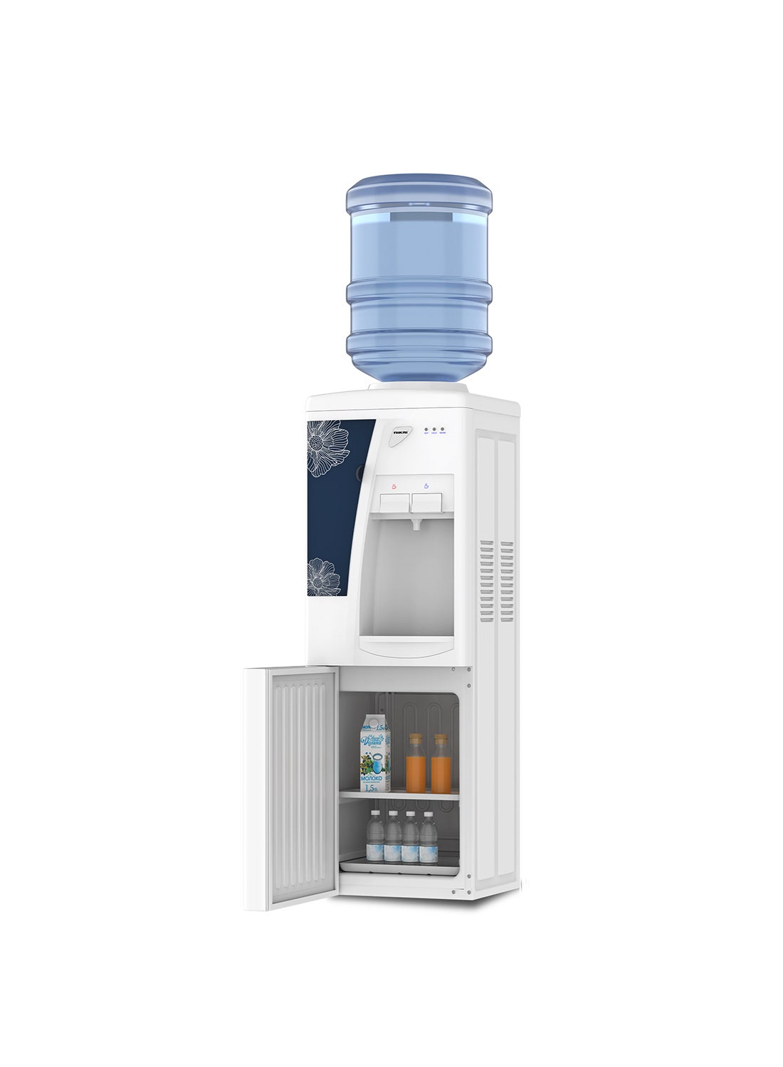 NIKAI Hot & Cold-Water Dispenser with 16L Storage Refrigerator | High-Efficiency Compressor Cooling | Anti-Bacterial Stainless-Steel Tank | Low Noise & Anti-Spill Design | Paper Cup Storage NWD1206NK White 