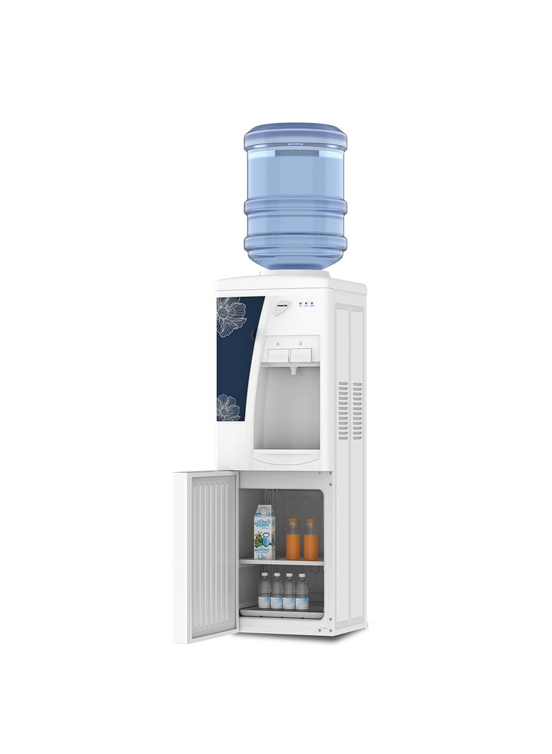 NIKAI - Hot & Cold-Water Dispenser with 16L Storage Refrigerator | High-Efficiency Compressor Cooling | Anti-Bacterial Stainless-Steel Tank | Low Noise & Anti-Spill Design | Paper Cup Storage NWD1206NK White - Image 1
