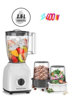 Russell Hobbs 3-In-1 Blender, Grinder & Chopper, 1.5L Smoothie Maker, 2 Speeds, for Coffee, Spices & Nuts 1500 ml 400 W RHBBWM102 Multicolour  - Image 1
