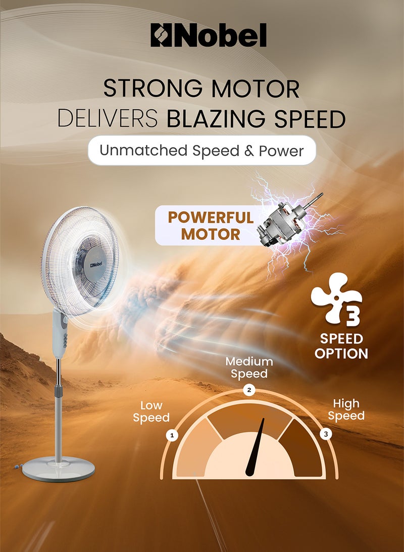 نوبل مروحة ستاند 16 بوصة 5 ريشة - Image 4