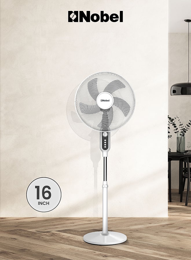 نوبل مروحة عمودية مقاس 16 بوصة بـ5 ريش مع جهاز تحكم عن بعد 40 W NF150 أسود - Image 2