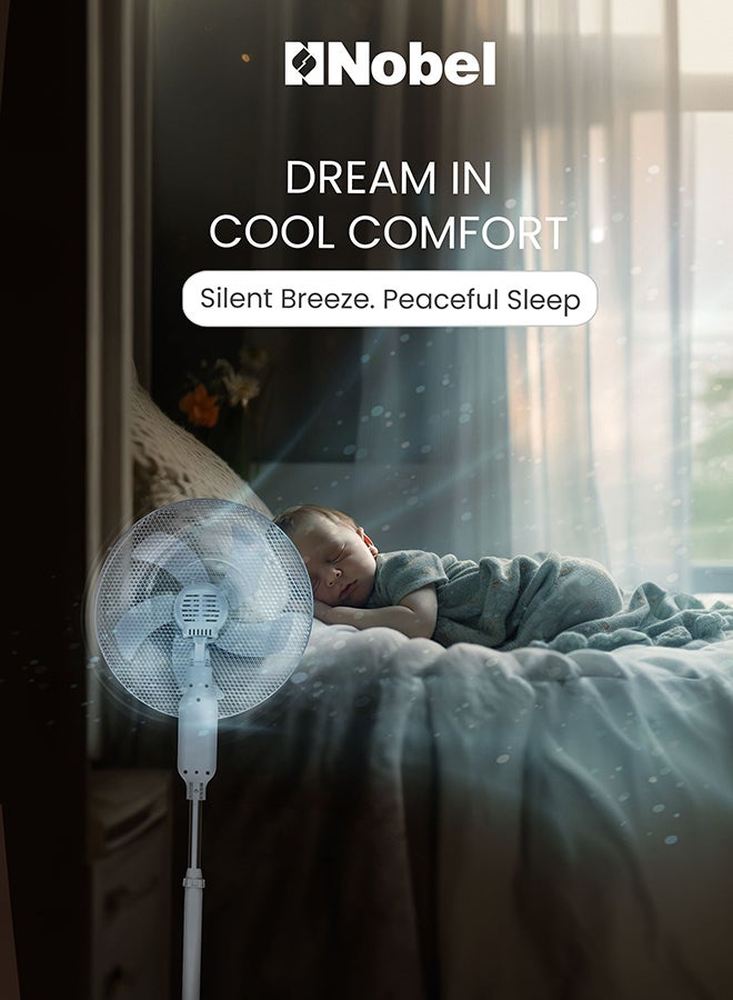 نوبل مروحة عمودية مقاس 16 بوصة بـ5 ريش مع جهاز تحكم عن بعد 40 W NF150 أسود - Image 5