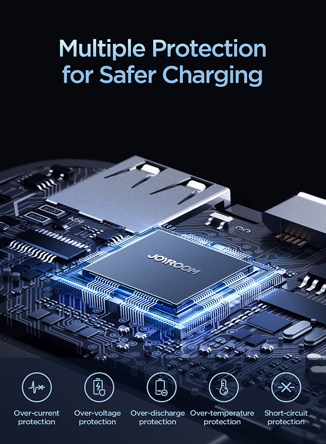 JR-T013 15W 20000mAh باور بانك سريع شاشة LED شاحن بطارية خارجي 20000 mAh أسود