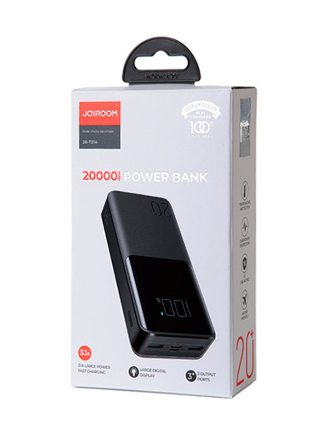 جوي روم JR-T013 15W 20000mAh باور بانك سريع شاشة LED شاحن بطارية خارجي 20000 mAh أسود  - Image 2