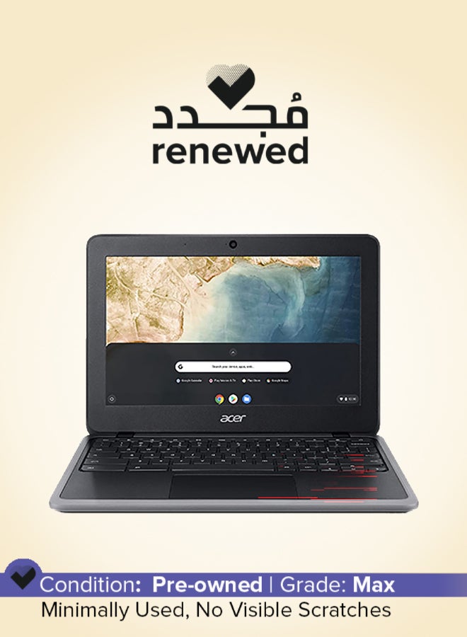 أيسر مُجدد - لابتوب آيسر كروم بوك من سلسلة C733 بذاكرة رام 4 جيجابايت وسعة تخزين 32 جيجابايت وبطاقة رسومات إنتل بدقة عالية الوضوح بلون أسود اللغة الإنجليزية أسود - Image 1