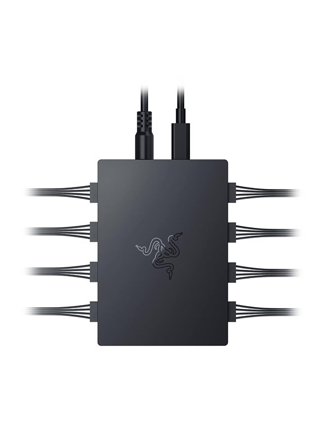 RAZER - Razer PWM PC Fan Controller: Connects Up to 8 Fans I Supports 4-pin X 8 PWM headers I Custom Fan Curve Profiles I Convenient Fan Monitoring I Thin Profile I Black - Image 1