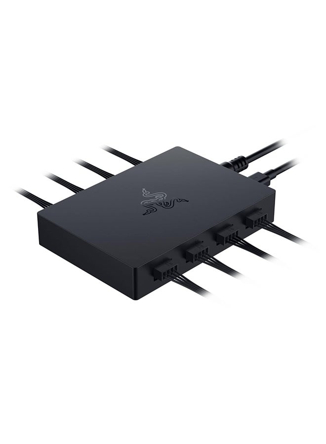 RAZER - Razer PWM PC Fan Controller: Connects Up to 8 Fans I Supports 4-pin X 8 PWM headers I Custom Fan Curve Profiles I Convenient Fan Monitoring I Thin Profile I Black - Image 1
