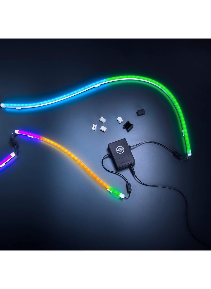 RAZER - Chroma Light Strip Expansion Kit - ARGB Light Strips for Greater Lighting Customisation (Chroma Light Strips, Premium Light Diffusing Case, aRGB Device Compatibility, 1x 100 cm, 2x 50 cm) - Image 1