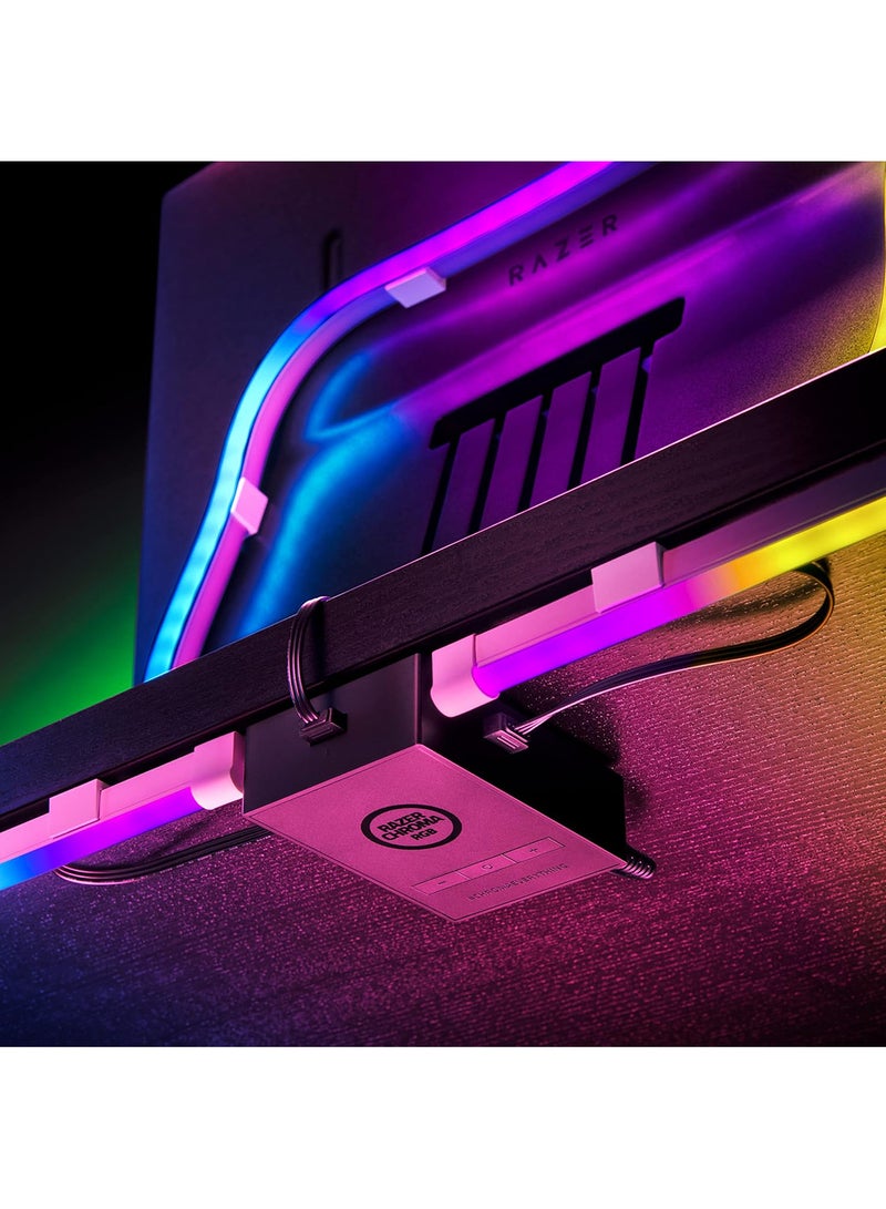 RAZER - Chroma Light Strip Expansion Kit - ARGB Light Strips for Greater Lighting Customisation (Chroma Light Strips, Premium Light Diffusing Case, aRGB Device Compatibility, 1x 100 cm, 2x 50 cm) - Image 1