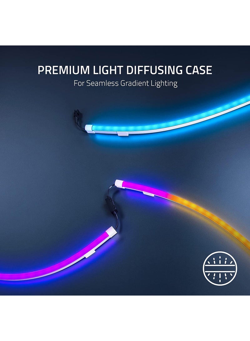 RAZER - Chroma Light Strip Expansion Kit - ARGB Light Strips for Greater Lighting Customisation (Chroma Light Strips, Premium Light Diffusing Case, aRGB Device Compatibility, 1x 100 cm, 2x 50 cm) - Image 1