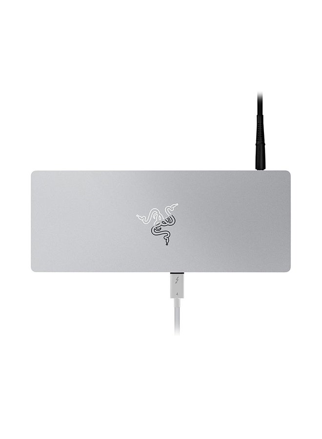 RAZER - Thunderbolt 4 Dock Chroma - Premium Hub with RGB Lighting for Windows and Mac (10 Ports in One, Output to Two 4K Monitors or One 8K Monitor) - Mercury - Image 1