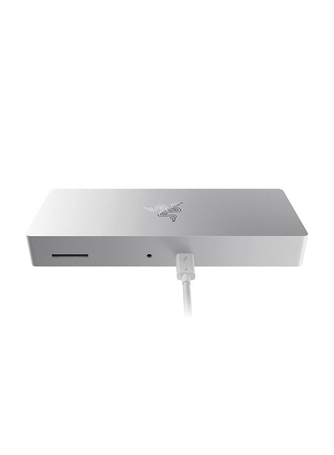 RAZER - Thunderbolt 4 Dock Chroma - Premium Hub with RGB Lighting for Windows and Mac (10 Ports in One, Output to Two 4K Monitors or One 8K Monitor) - Mercury - Image 1