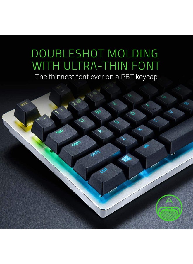 RAZER DoubleHot PBT Keycap Upgrade Set for Mechanical and Optical Keyboard: Compatible with Standard 104/105 US and UK Layouts - Mercury White - RC21-01490200-R3M1  - Image 5