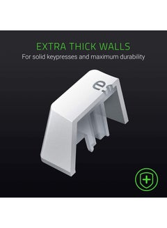 RAZER DoubleHot PBT Keycap Upgrade Set for Mechanical and Optical Keyboard: Compatible with Standard 104/105 US and UK Layouts - Mercury White - RC21-01490200-R3M1  - Image 4