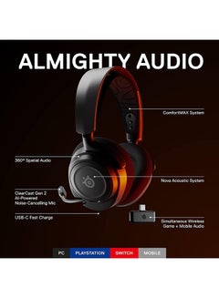 Arctis Nova 7 Wireless Multi-Platform Premium Wireless Gaming Headset - Black - pnsku/N53346393A/45/_/1713348823/90c2fd16-f572-4300-8a44-5fe4449ac95e