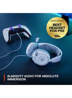 Arctis Nova 1P Multi-System Gaming Headset, Hi-Fi Drivers, 360° Spatial Audio, AirWeave Memory Foam Ear Cushions, Lightweight, PS5, PS4, PC, Xbox, White | 61612 - pnsku/N53346397A/45/_/1726816917/310f340e-c54d-4d43-8311-f10e340cb4d6