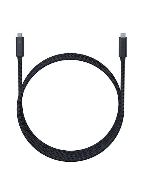Thunderbolt 4 Cable (0.8m / 2.5ft): Up to 40 Gigabits Per Second - Up to 8K Resolutions - Up to 100W Charging - Compatible with Windows PC/Mac/Thunderbolt 3 Devices - Black