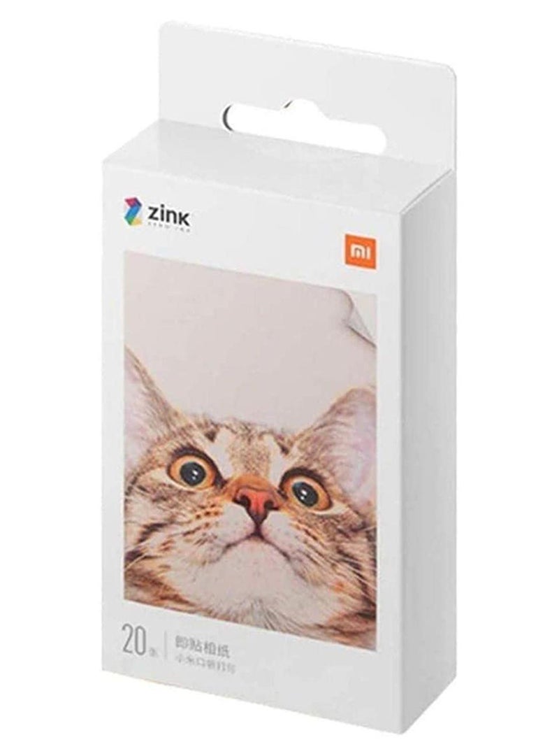 شاومي مجموعة ورق طابعة الصور المحمولة بميزة اللصق الذاتي من 20 قطعة - Image 1