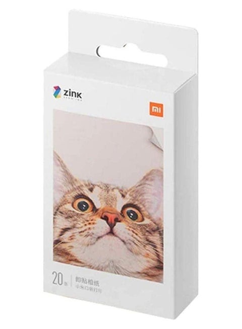 Portable Photo Printer Paper Self Adhesive Photo Paper 20 Sheets