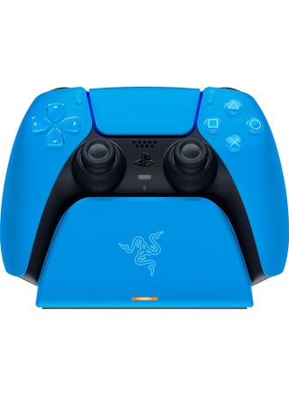 Razer Quick Charging Stand for PlayStation 5, Quick Charge, Curved Cradle Design, Matches PS5 DualSense Wireless Controller, One-Handed Navigation, USB Powered - Blue (Controller Sold Separately) - pnsku/N53346438A/45/_/1695751460/3a24c9c2-5d23-44a2-b215-cb3b2f3edf1d