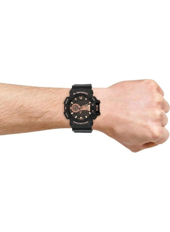 Men's Analog Plus Digital Round Water Resistance Wrist Watch GA-400GB-1A4DR