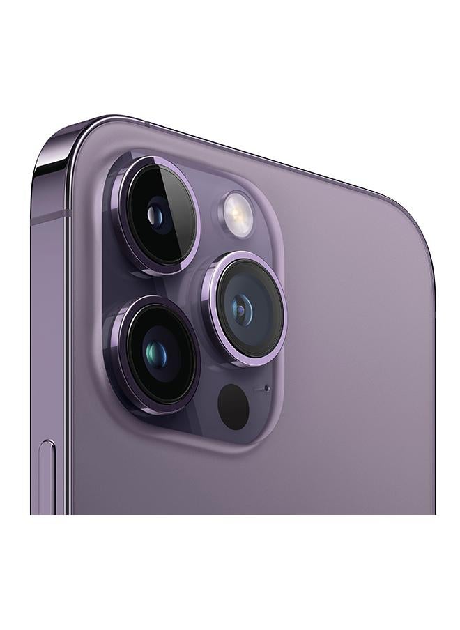 ابل  هاتف آيفون 14 برو بذاكرة داخلية سعة 256 جيجابايت يدعم تقنية 5G مع تطبيق فيس تايم بلون ليلكي عميق - إصدار عالمي - Image 4