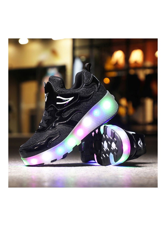 Kidle The New Trend Of Children's LED Light Up Rechargeable Luminous Double Wheel Heelys Skates - Image 3