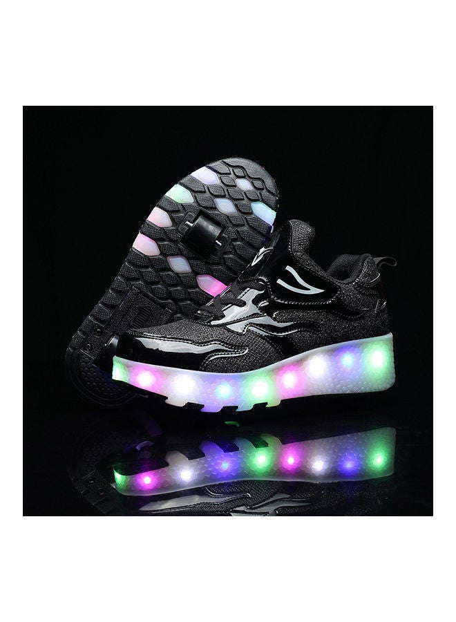Kidle The New Trend Of Children's LED Light Up Rechargeable Luminous Double Wheel Heelys Skates - Image 4