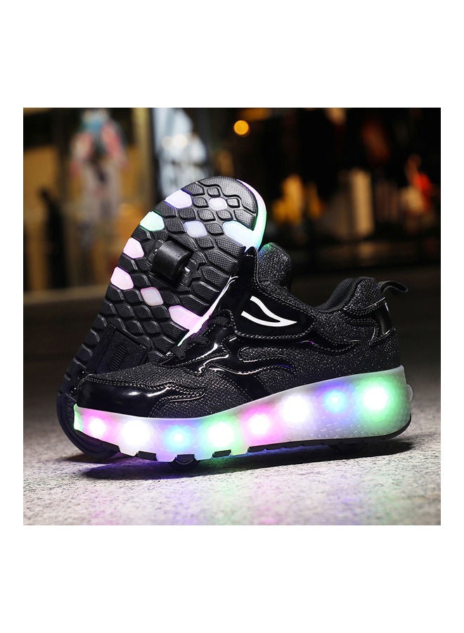 Kidle The New Trend Of Children's LED Light Up Rechargeable Luminous Double Wheel Heelys Skates - Image 2