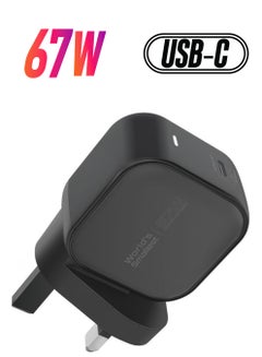 بروميت شاحن آيفون، شاحن USB-C فائق السرعة بقدرة 67 واط، أسود  - Image 1