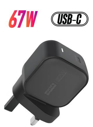 iPhone Charger, 67W Super-Speed USB-C GaNFast Charger Black Black - pnsku/N53347695A/45/_/1738266631/091acd78-55fa-4b92-935e-662a0e9d7da0