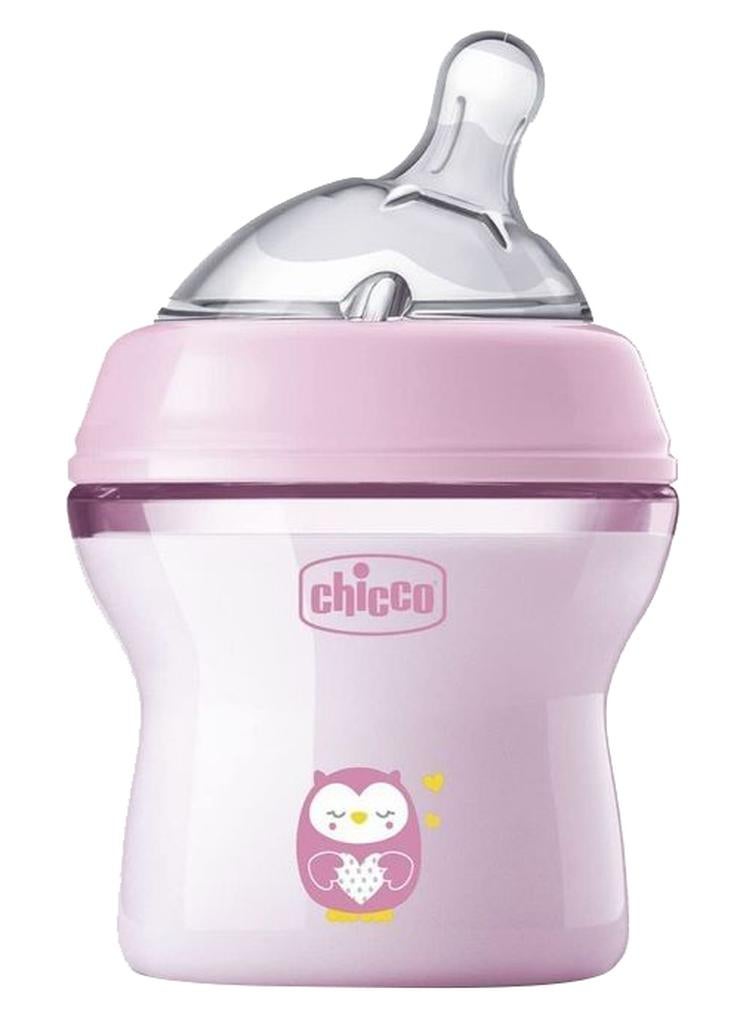 Chicco Natural Feeling Anti-Colic Bottle 0 Months + 150 ml Baby Bottle with Teat in Soft and Flexible Silicone Suitable for Mixed Breastfeeding Slow Flow