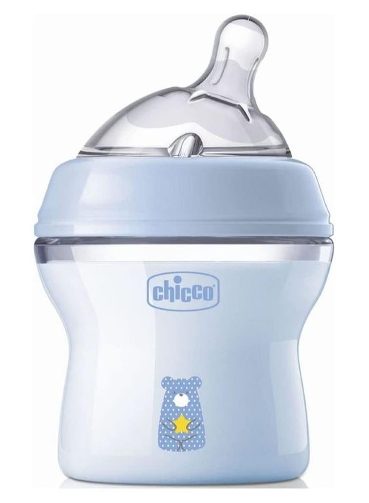 Chicco Natural Feeling Anti-Colic Bottle 0 Months+ 150 ml Baby Bottle with Teat in Soft and Flexible Silicone Suitable for Mixed Breastfeeding Slow Flow - Image 1