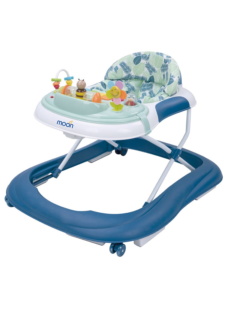 Moon - Chase Walker - 6 Months To 18 Months, Removable Music Box, Well Padded Seat, Strong Metal Frame - Blue - Image 1