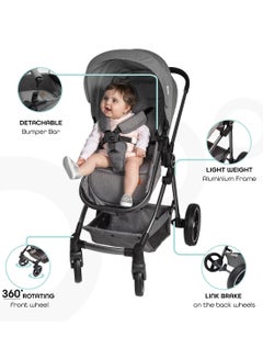 Moon Pro - 2 in 1 Stroller - Dark Grey  - Image 3