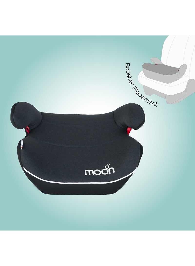 Moon Kido Baby Booster Car Seat, Group 2/3 (22-36 kg) - Black  - Image 3