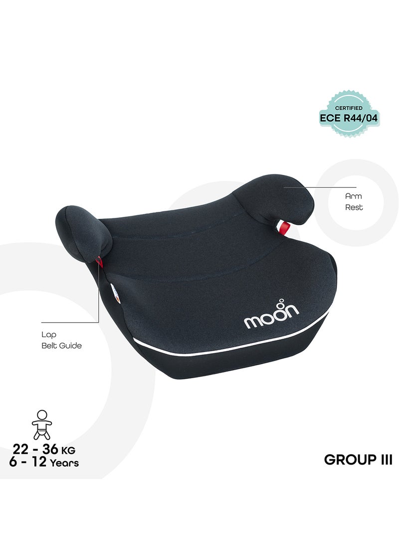 Moon Kido Baby Booster Car Seat, Group 2/3 (22-36 kg) - Black  - Image 2