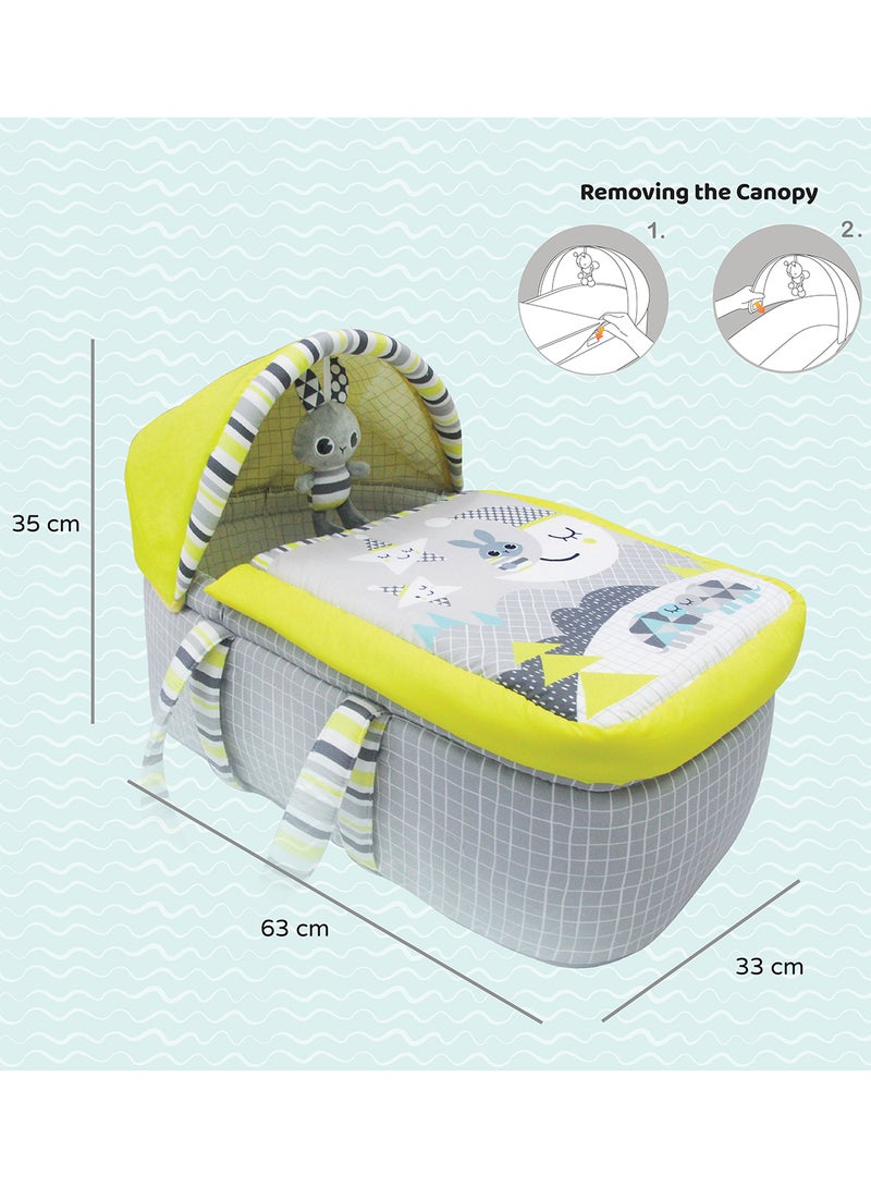 Moon Good Night Moses Basket, Bedside Sleeper, Travel Carrycot, 0m+  - Image 4