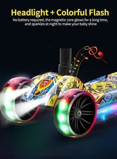 Kidle 3 In 1 Flashing Wheel And Adjustable Height Foldable Scooter  - Image 4