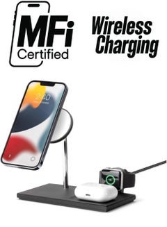 Native Union Snap Magnetic 3 In 1 Wireless Charger Black  - Image 1
