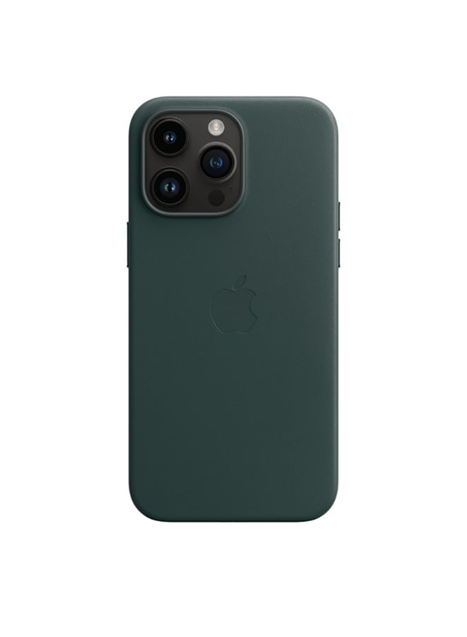 ابل  غطاء حماية من الجلد مع ماج سيف لهاتف آيفون 14 برو ماكس أخضر فورست - Image 2