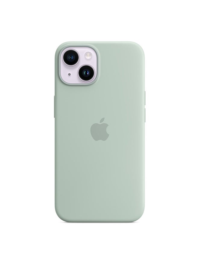 ابل  غطاء حماية من السيليكون مع ماج سيف لهاتف آيفون 14 سوكيولنت - Image 2